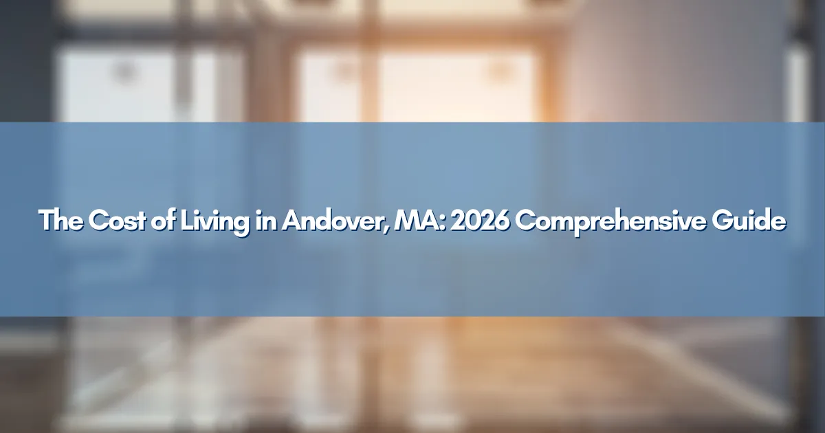 Infographic of cost of living in Andover MA compared to Boston