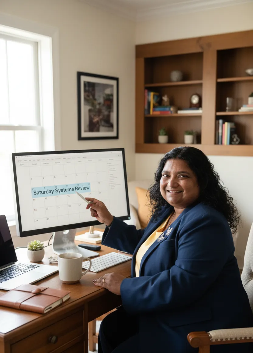 Virtual Success Solutions Mani Pointing to Calendar Planning as a Personal Assistant