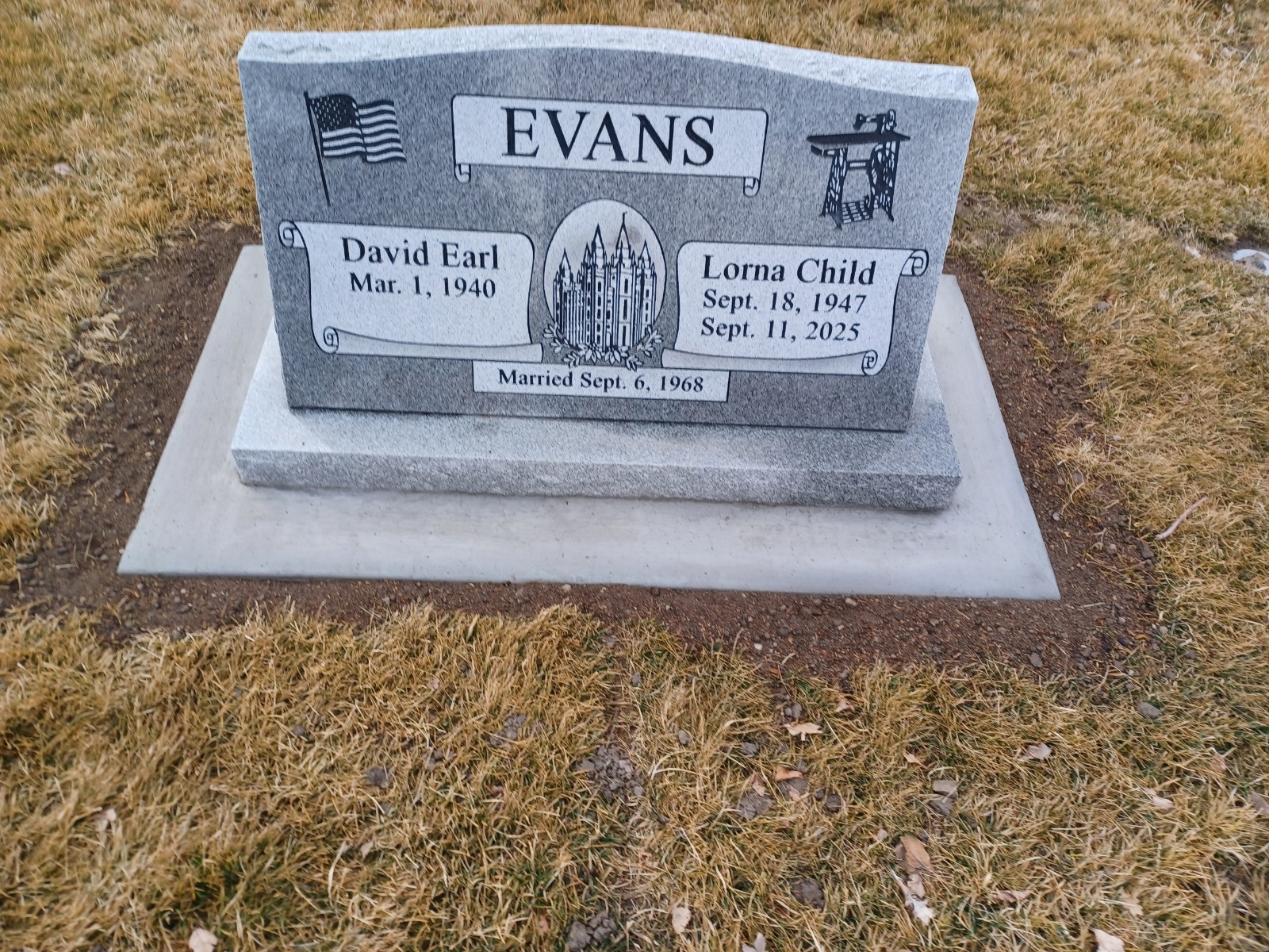 Upright Headstone