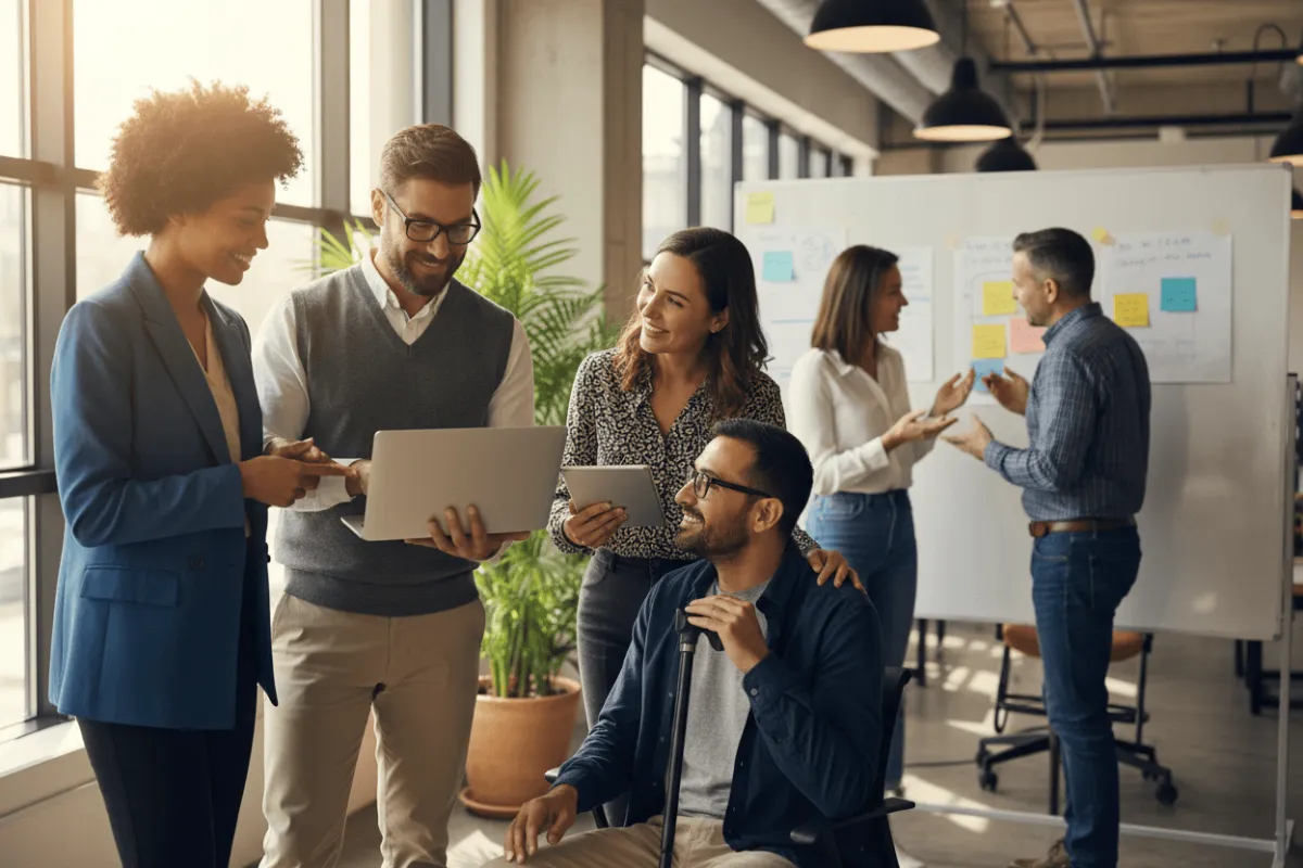 Mid-career professionals helping each other