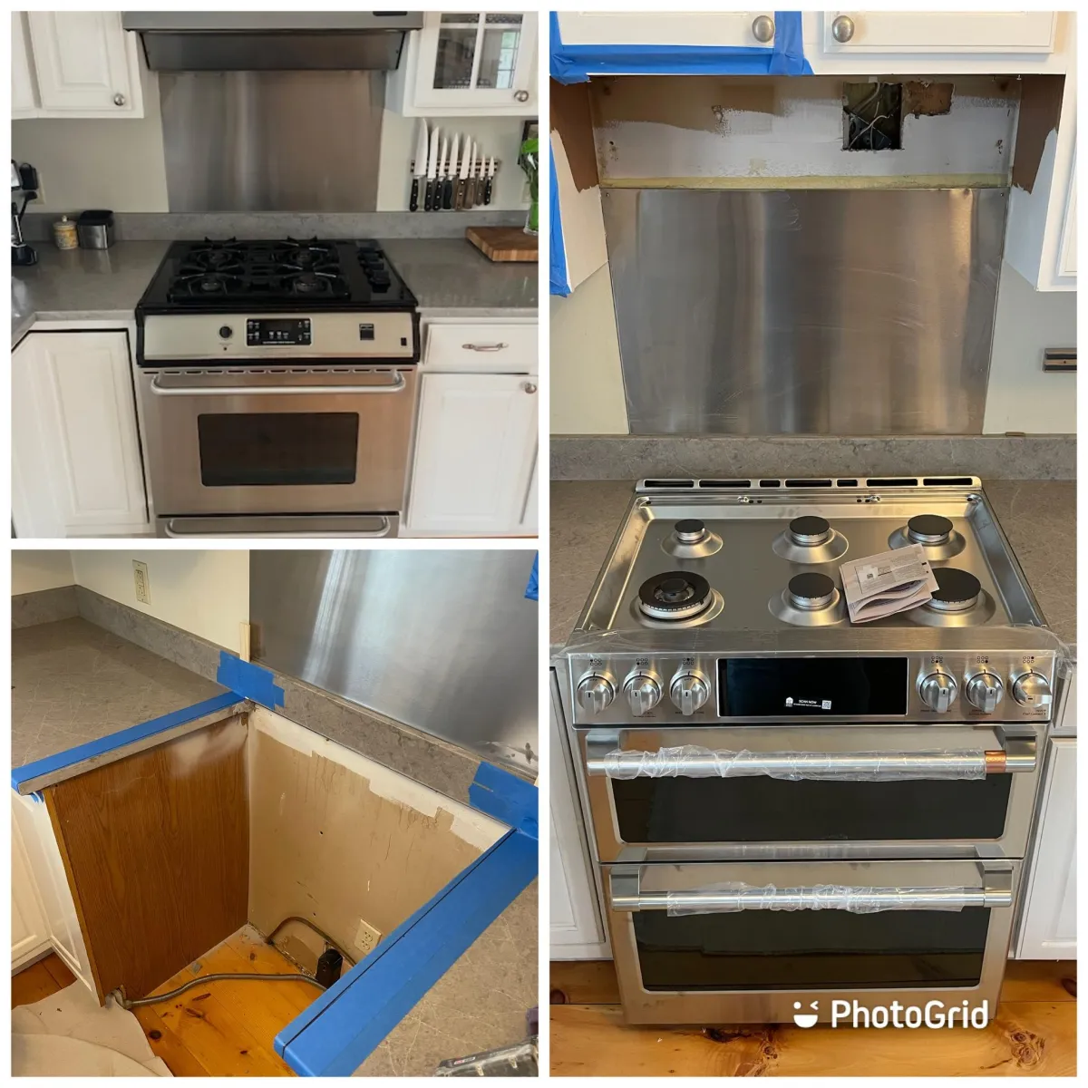 Countertop adjustment for a new stove