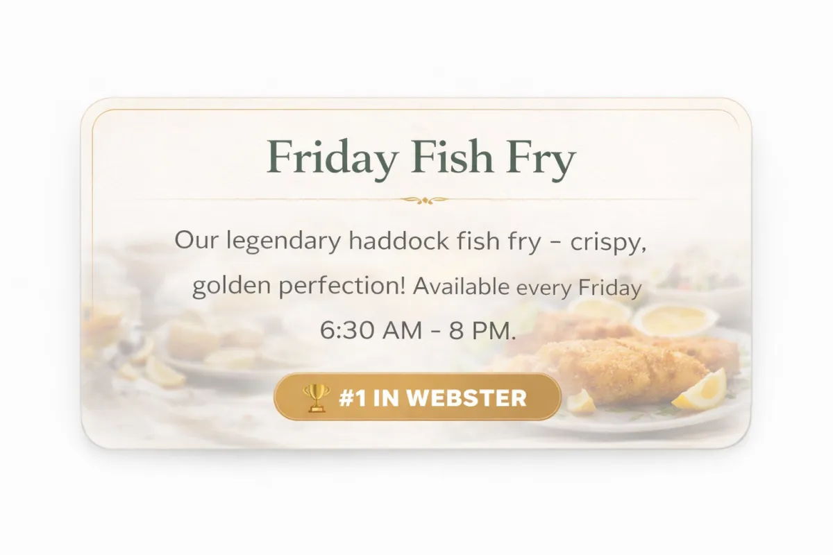 Fish Fry Luch and Dinner