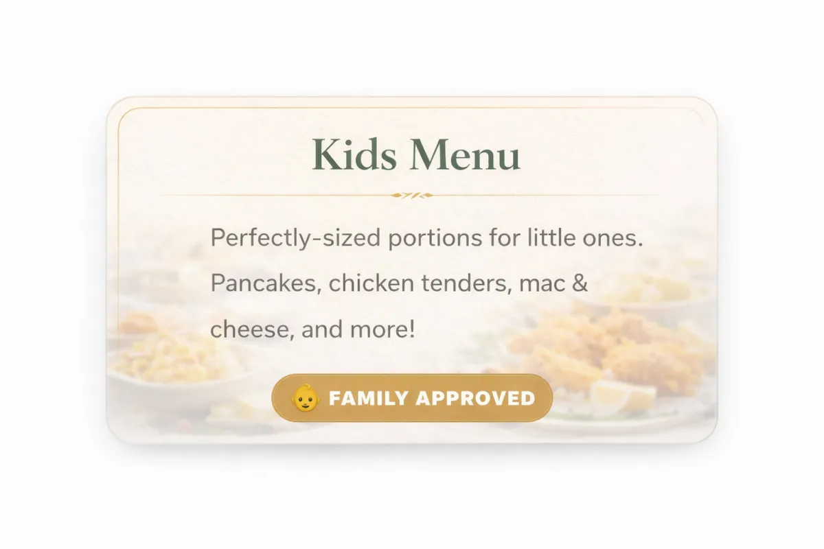 kids menu