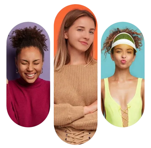 three content creators showcasing branded products for a digital marketing