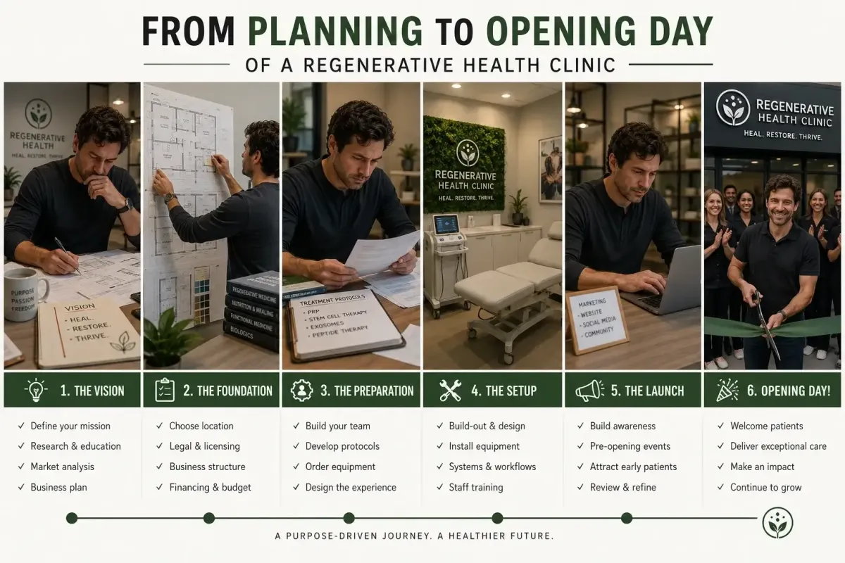 From Planning to Opening Day of a regenerative health clinic