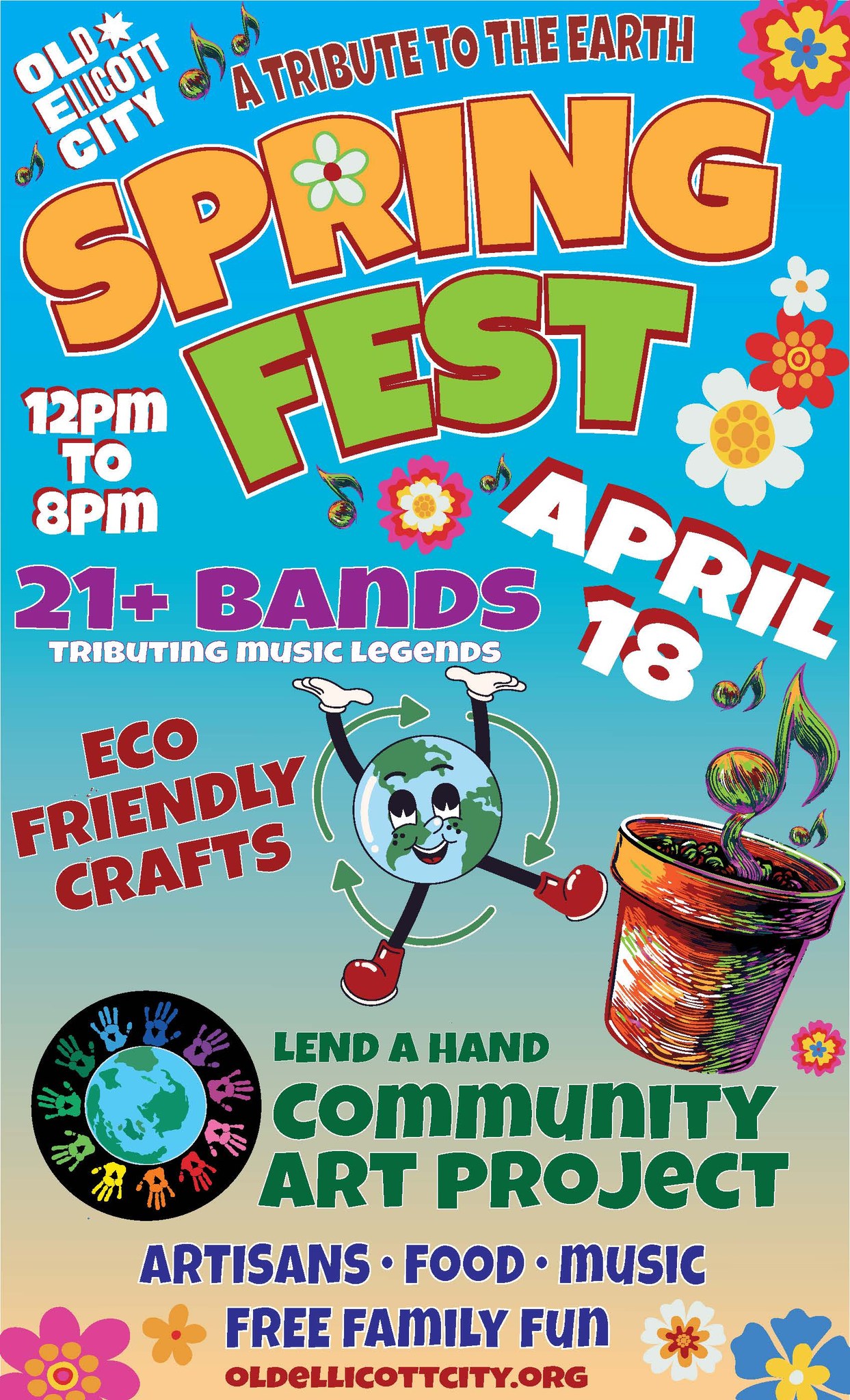 Springfest logo in Ellicott City, Maryland.
