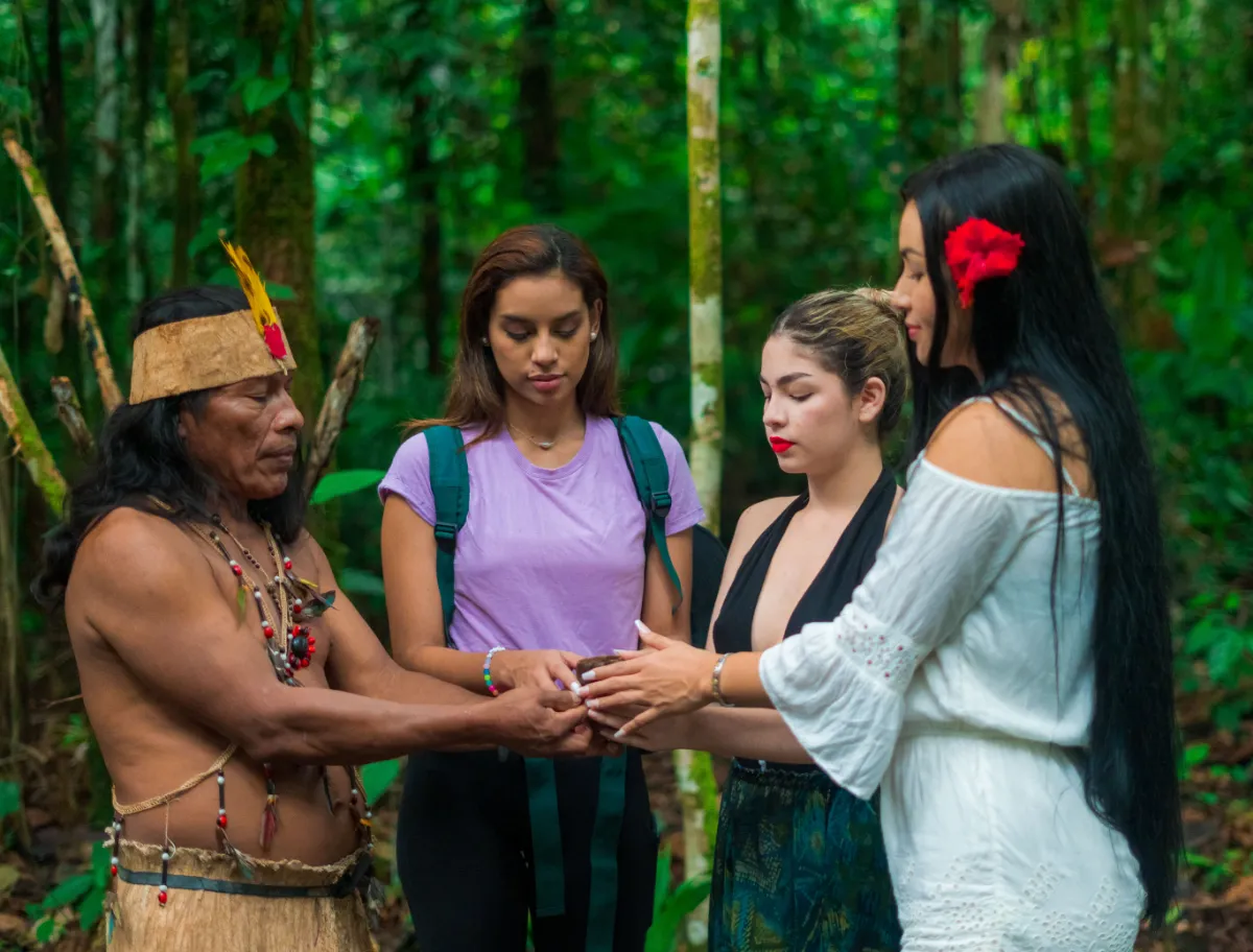 Participants preparing for Ayahuasca ceremony in Las Vegas retreat