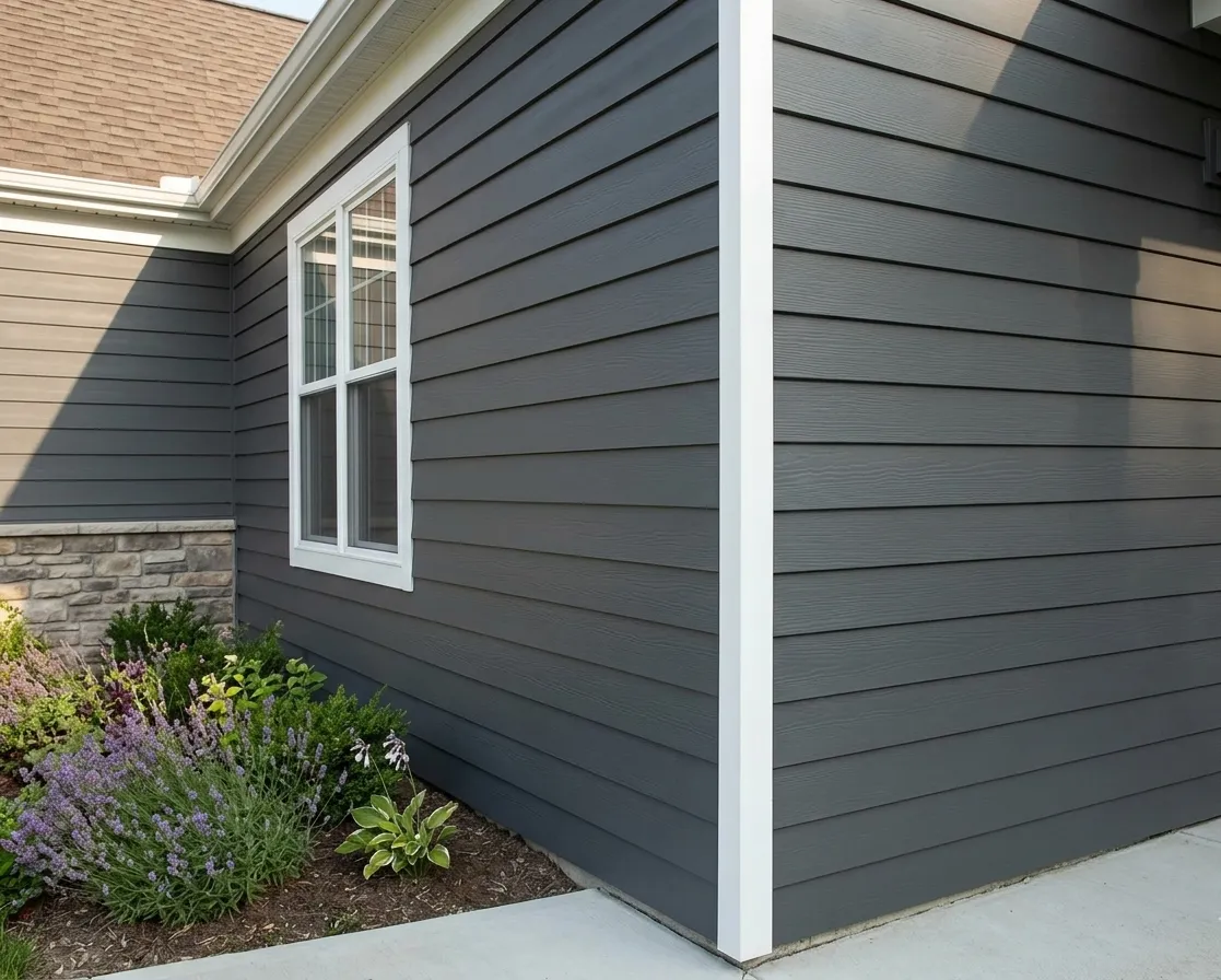 Modern grey vinyl siding installation for residential homes
