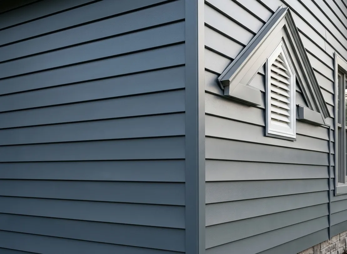 Modern grey vinyl siding installation for residential homes