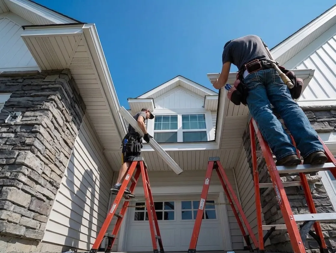 Modern grey vinyl siding installation for residential homes