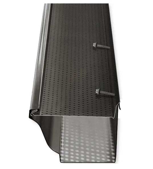 Image of Close-up of a durable Canadian-made eavestrough leaf guard system