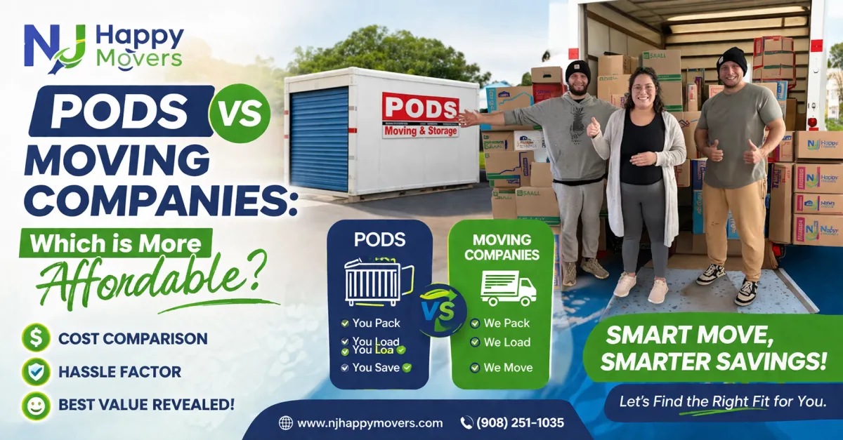 PODS vs Moving Companies: Which Is More Affordable? | NJ Happy Movers