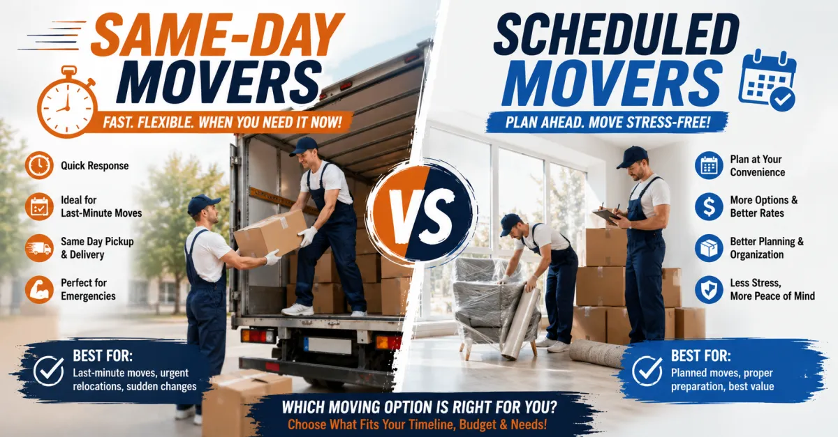 Same-Day Movers vs Scheduled Movers: Which Is Better? | NJ Happy Movers