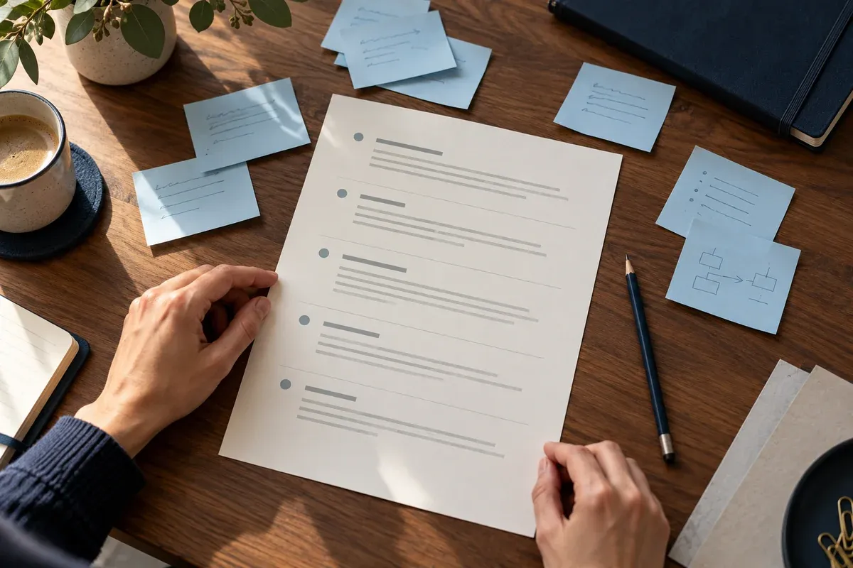 One-page business brief: what to include