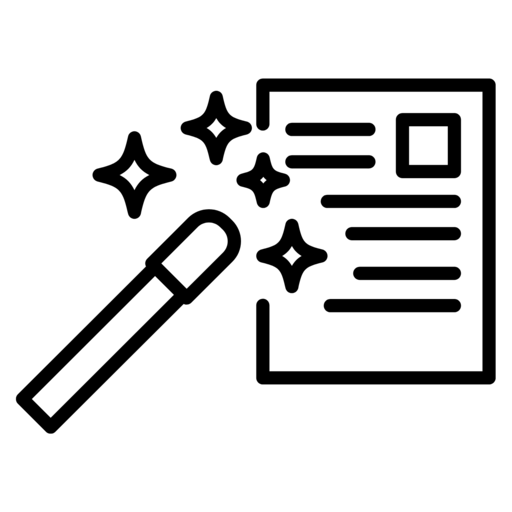 Magic wand creating a webpage