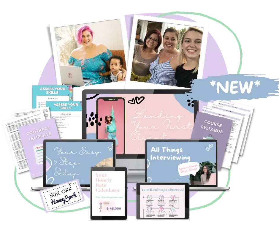 mockup displaying what is included in the 90 day VA online course