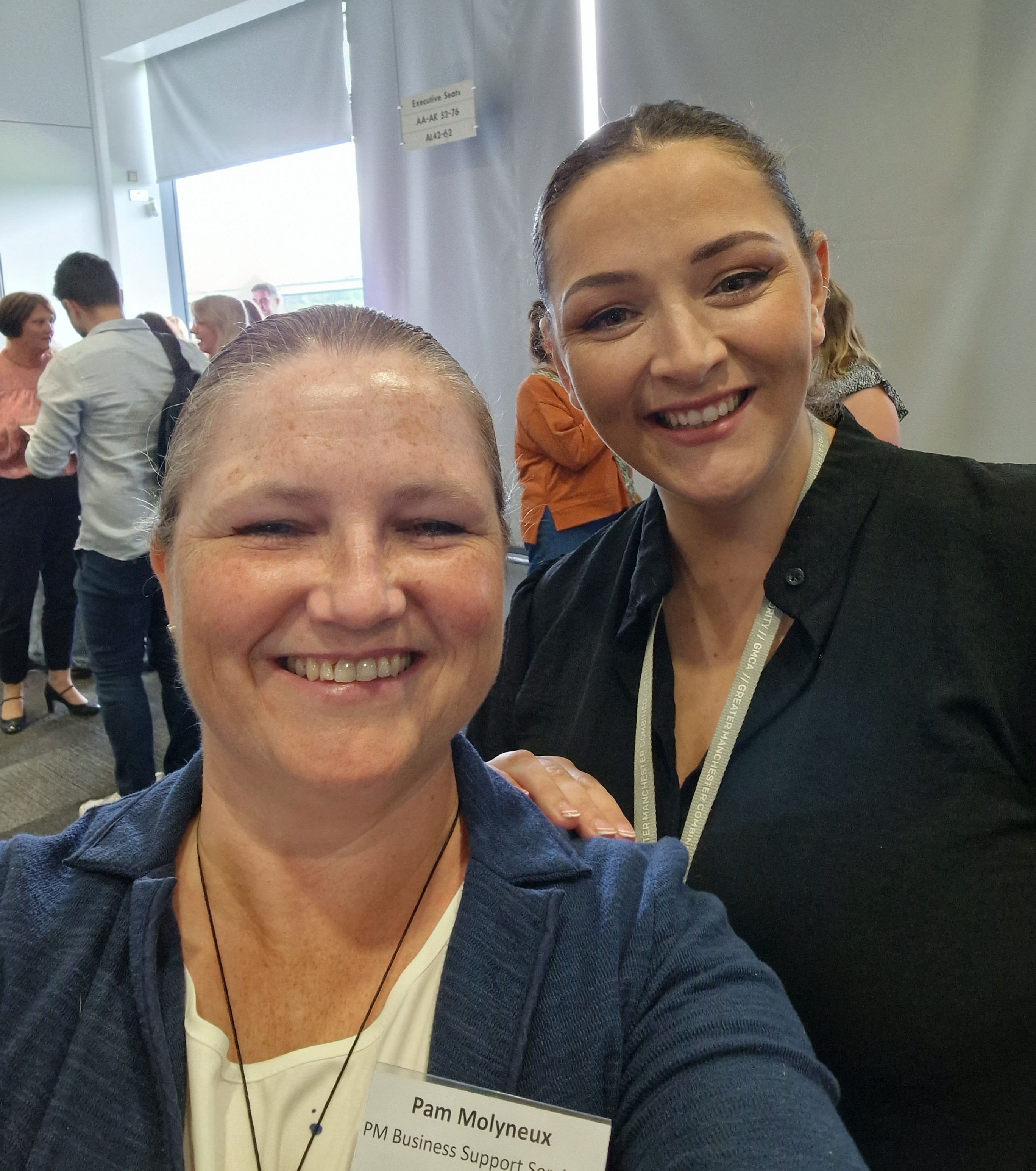 Pam with Martina Witter at a CIPD event