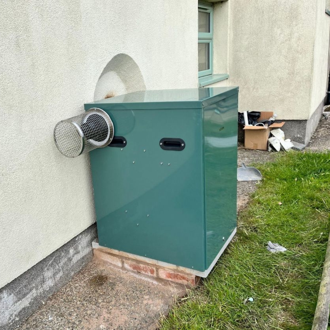 external oil boiler install