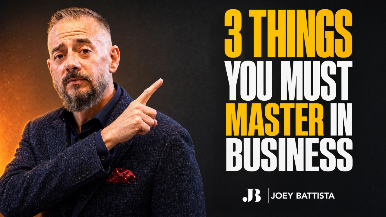 Joey Battista highlighting three essential entrepreneurial skills for successful financial management