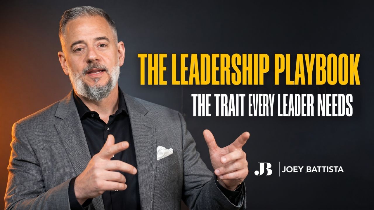 Joey Battista explaining the leadership playbook for business leadership and leadership development