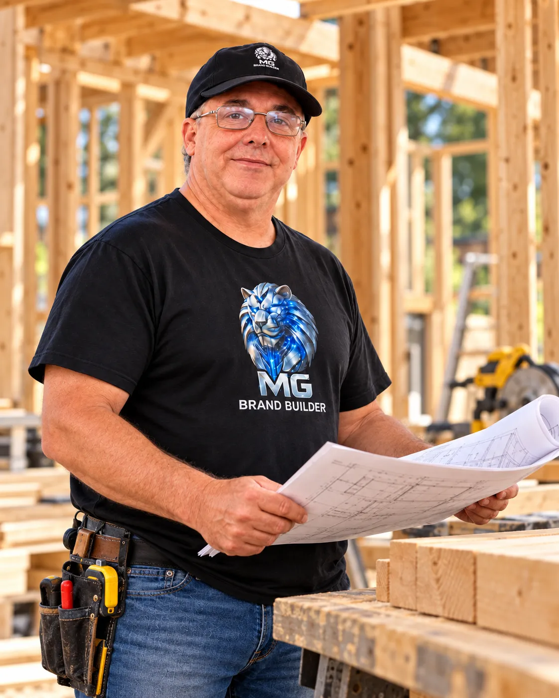 Professional contractor reviewing service quality and customer feedback on job site