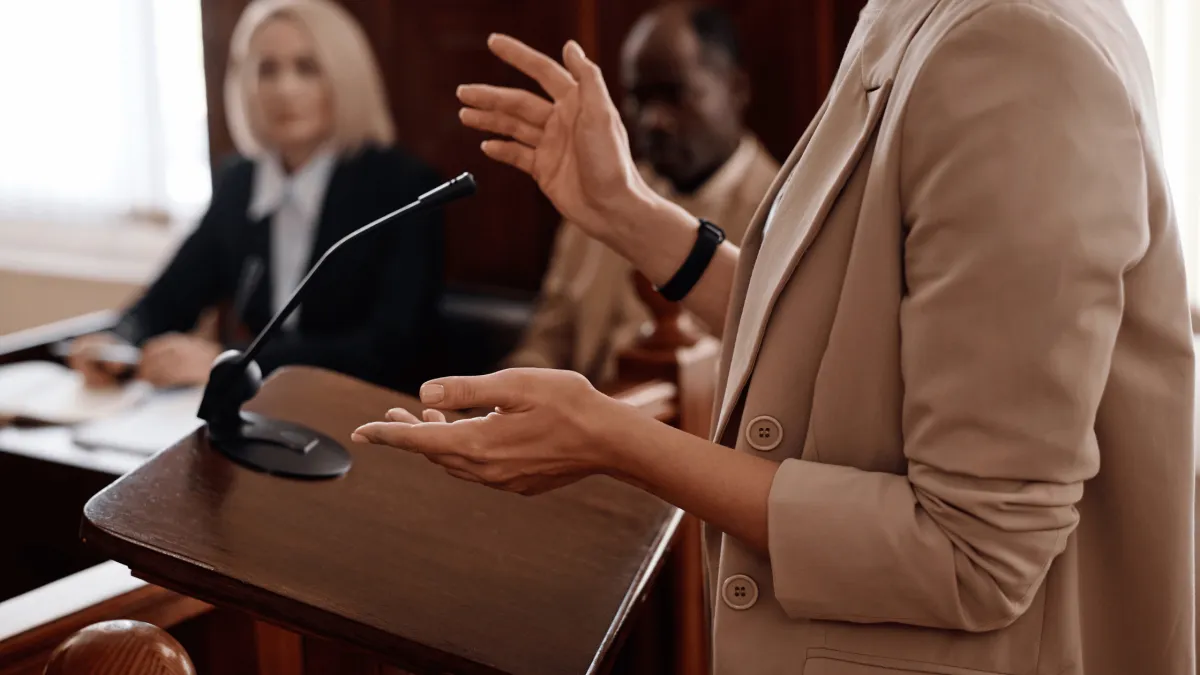 an expert witness on the stand