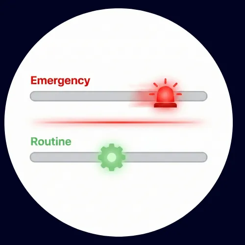 Prioritized processing icon