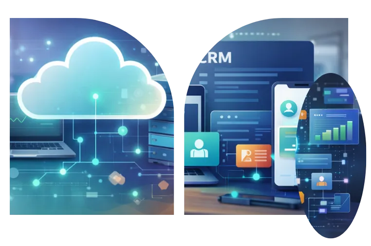 Tailored software solutions interface illustration