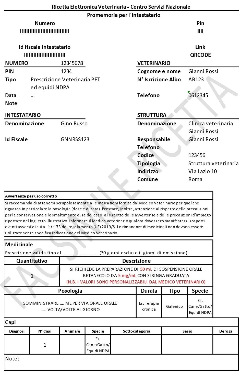 BETANECOLO SOSPENSIONE ORALE VETERINARIA
