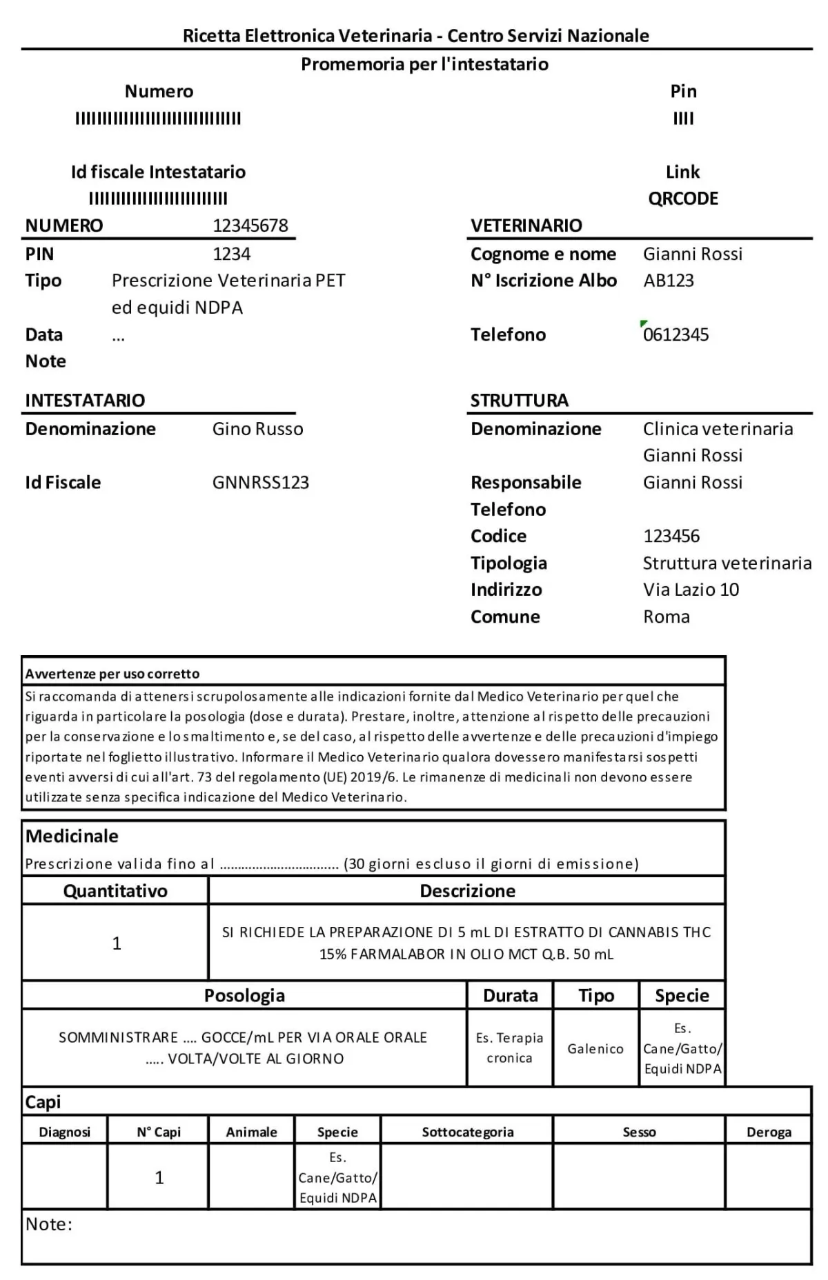 OLIO DI CANNABIS VETERINARIO