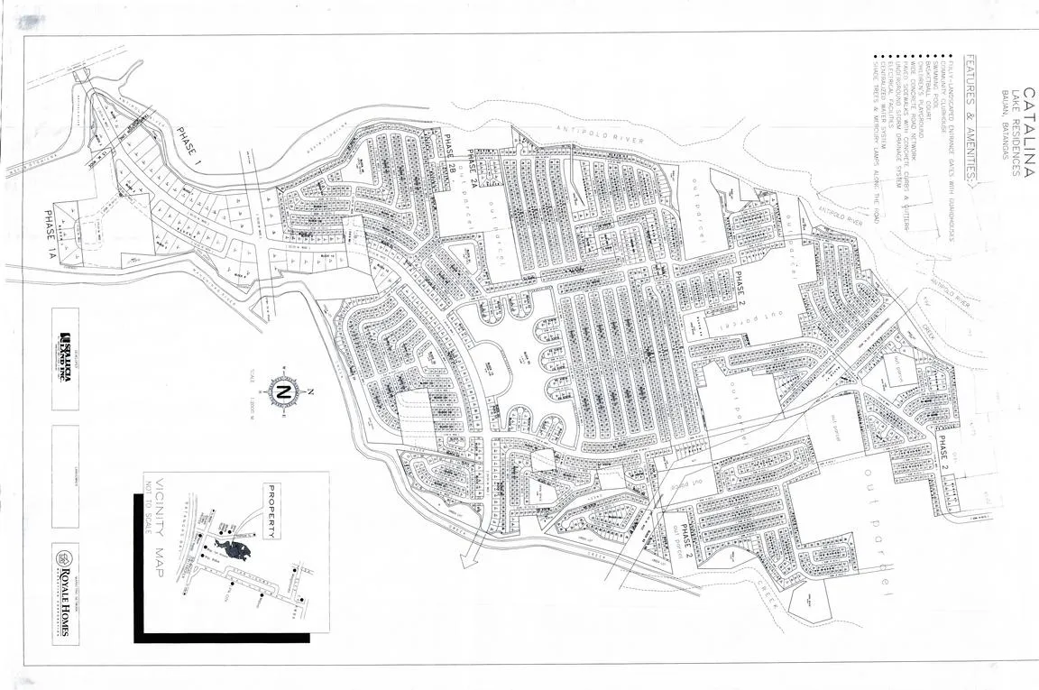 Subdvision Map of Catalina Lake Residences Bauan