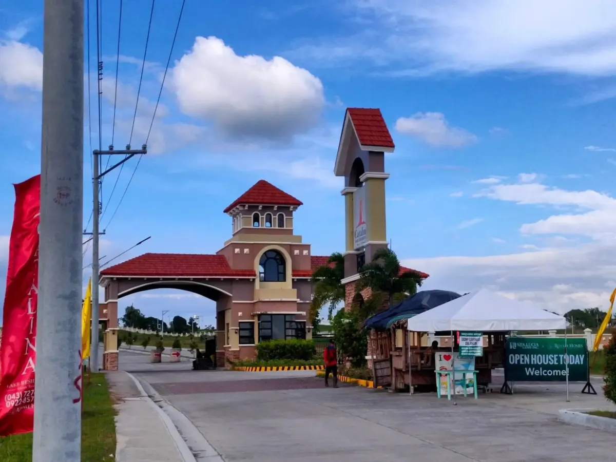 Main Entrance Gate to Cataina Lake Residences Bauan,