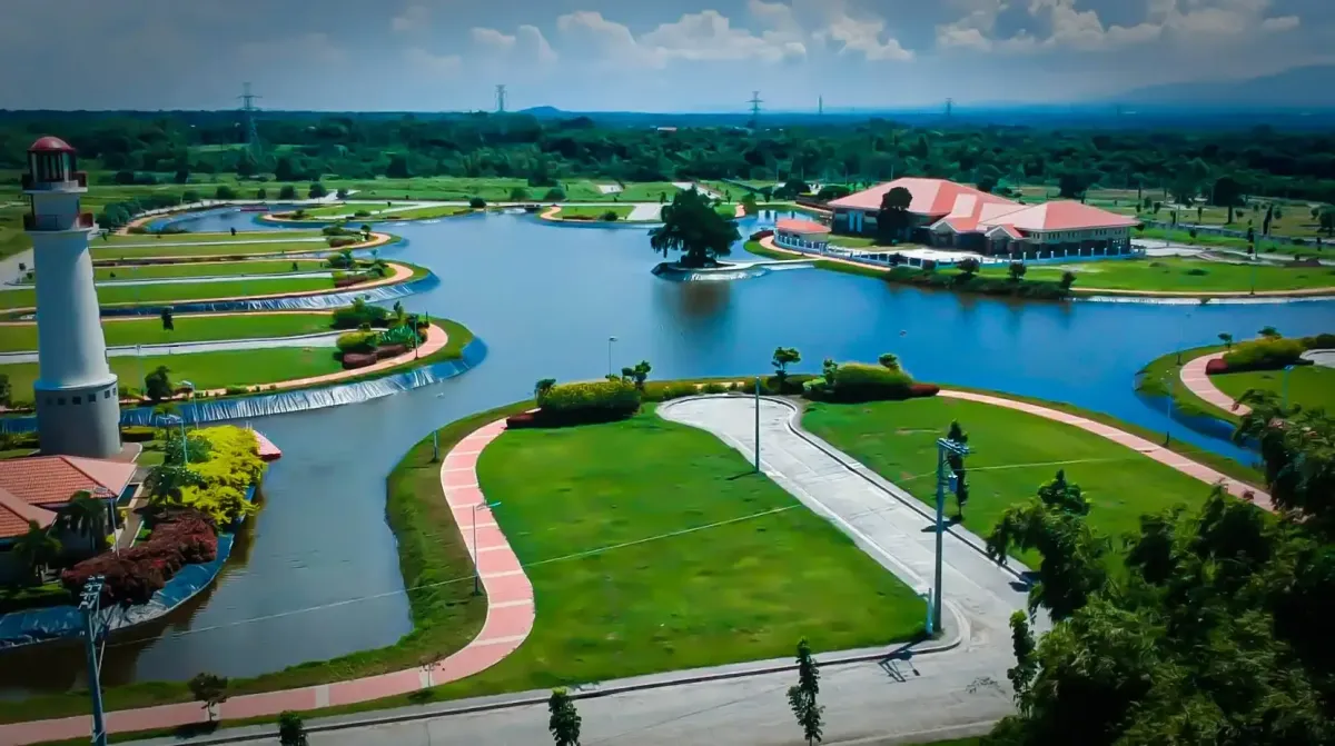 An Aerial view of the Lake and the Sports CLubhouse of Catalina Lake Residences Bauan