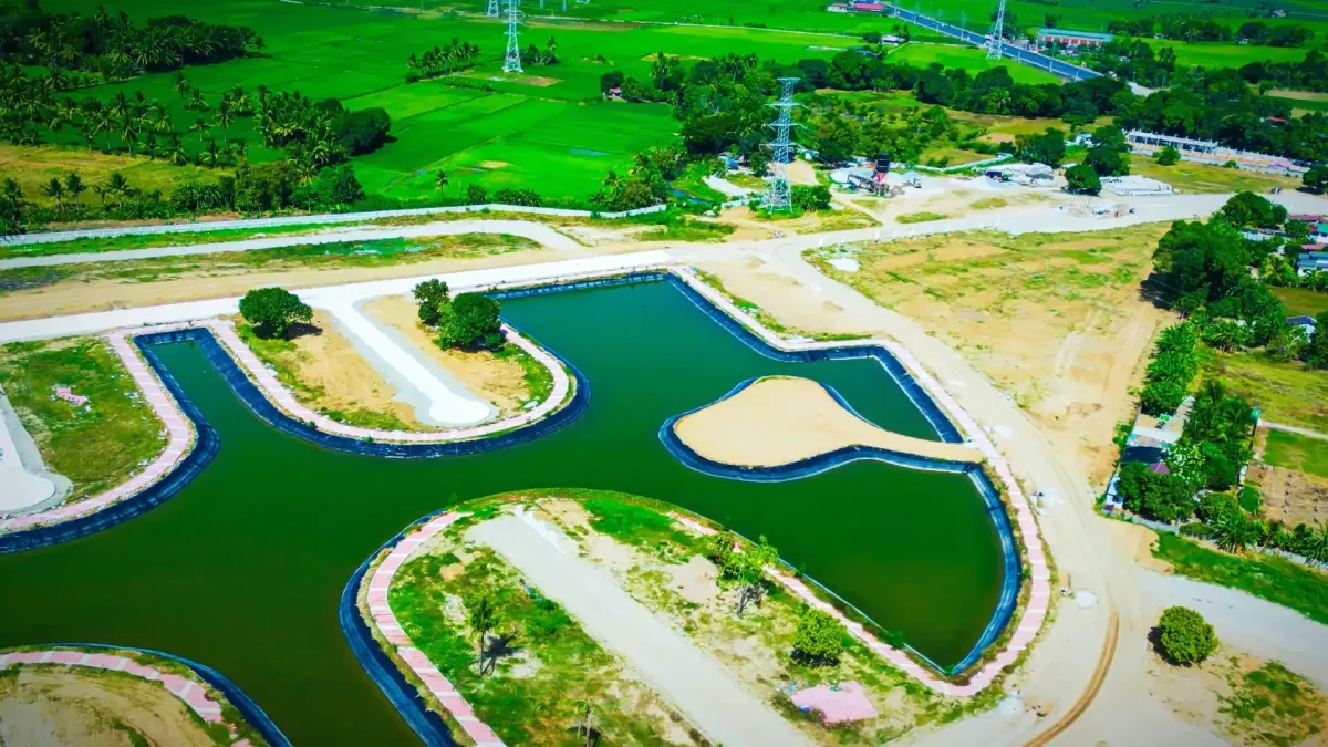 Current Development of the man made lake in Catalina Lake Residences orion Bataan as of May 2024.