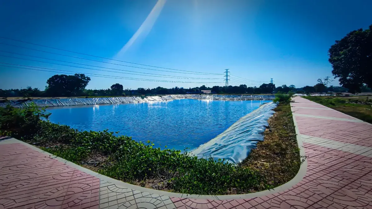 A view of the Man made Lake from the Gardens of Catalina Lake Residences orion Bataan