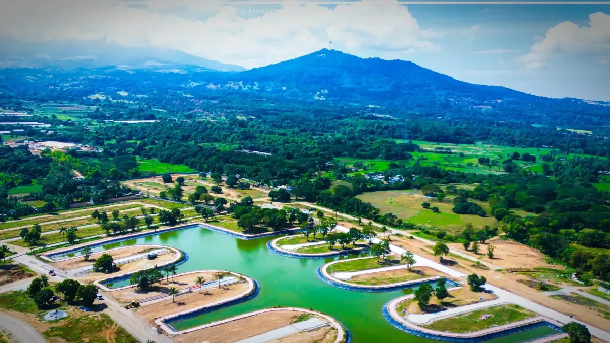 Aerial view of the Man Made Lake in Catalina Lake Residences Orion Bataan.