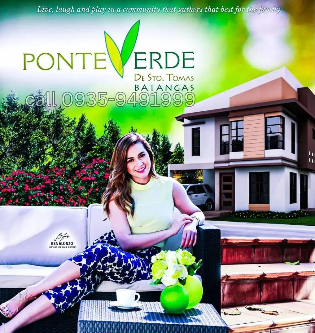 Ponteverde de Sto Tomas Batangas endorser Bea Alonzo