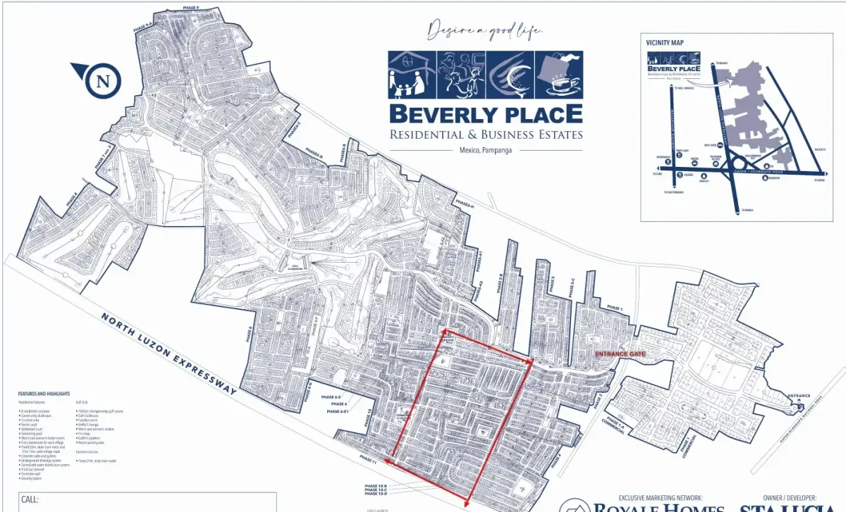 Beverly Place Pampanga Subdivision Map.