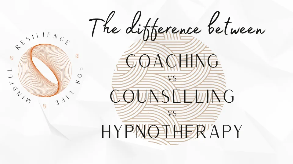 difference between coaching vs cunselling vs  hynotherapy