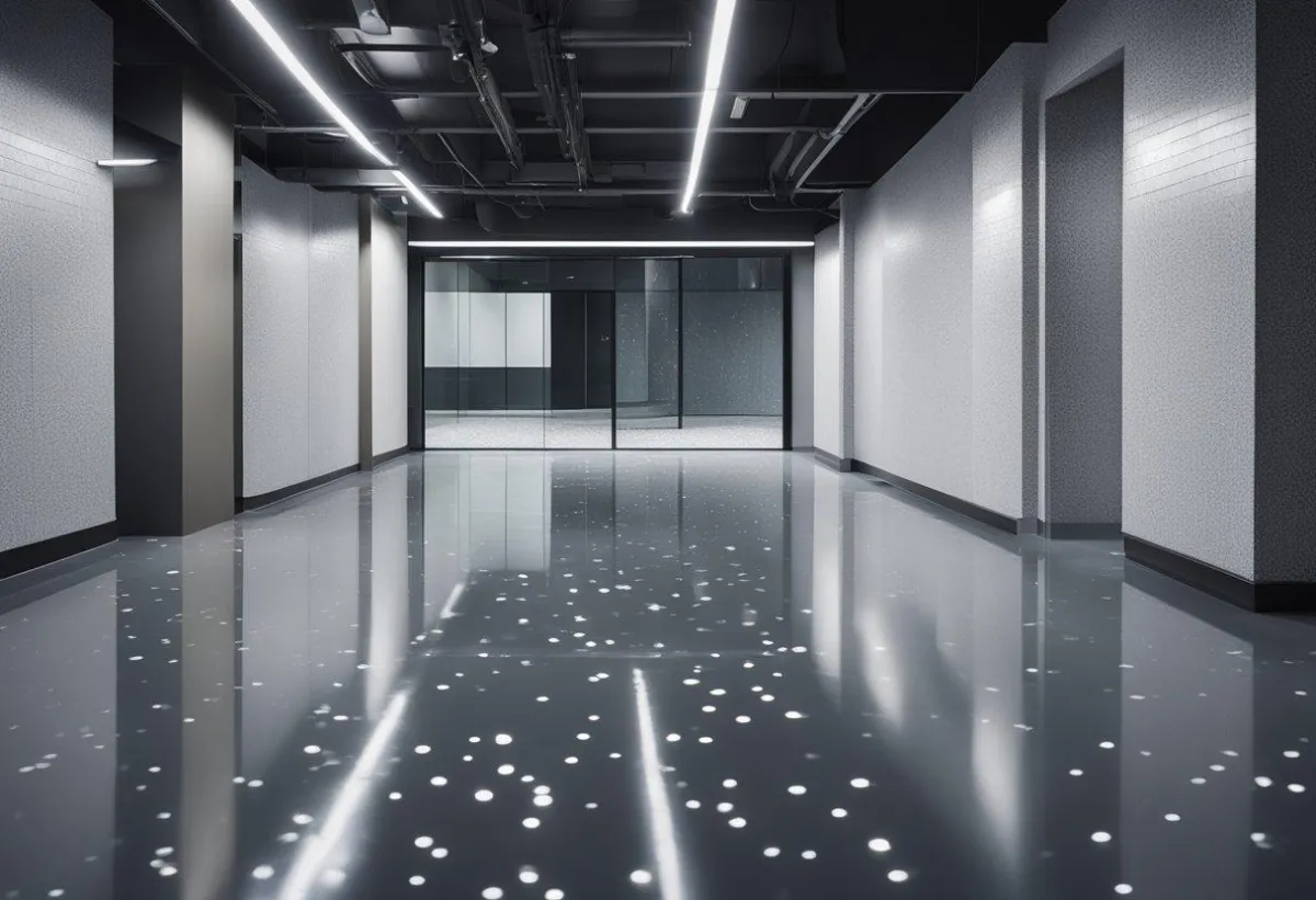Qu'est-ce que le plancher époxy avec flocons?