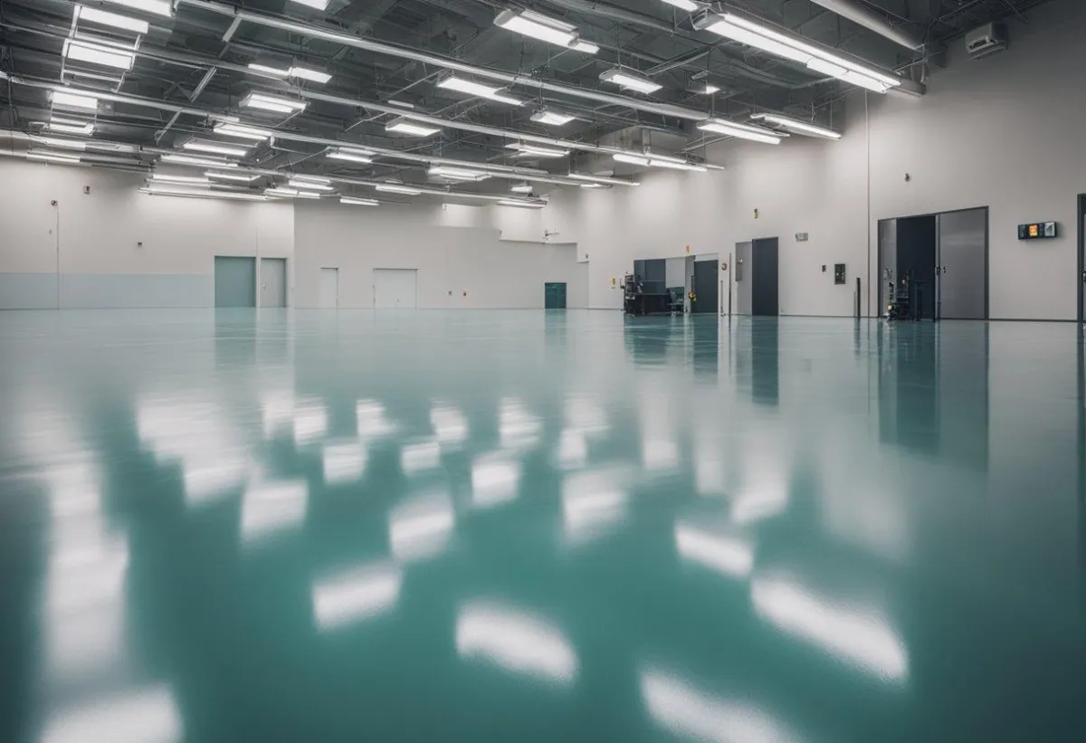 Plancher époxy commercial