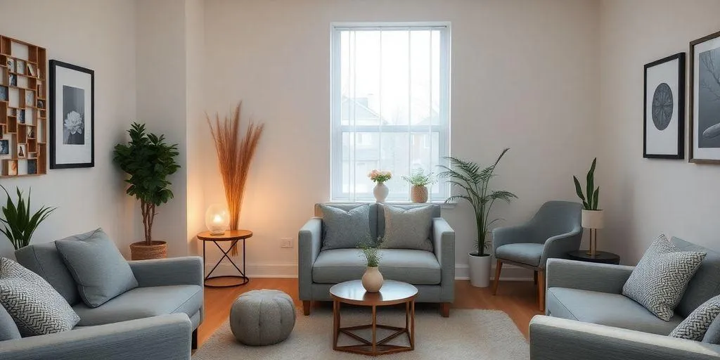 Chambre de thérapie sereine à Montréal.