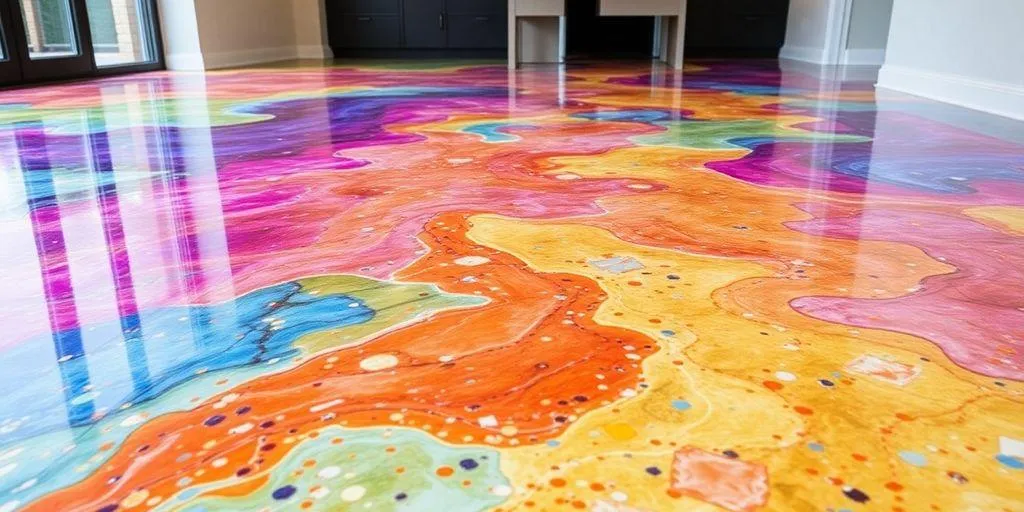 Applications du Plancher Époxy Flocon à Saint-Jean-sur-Richelieu