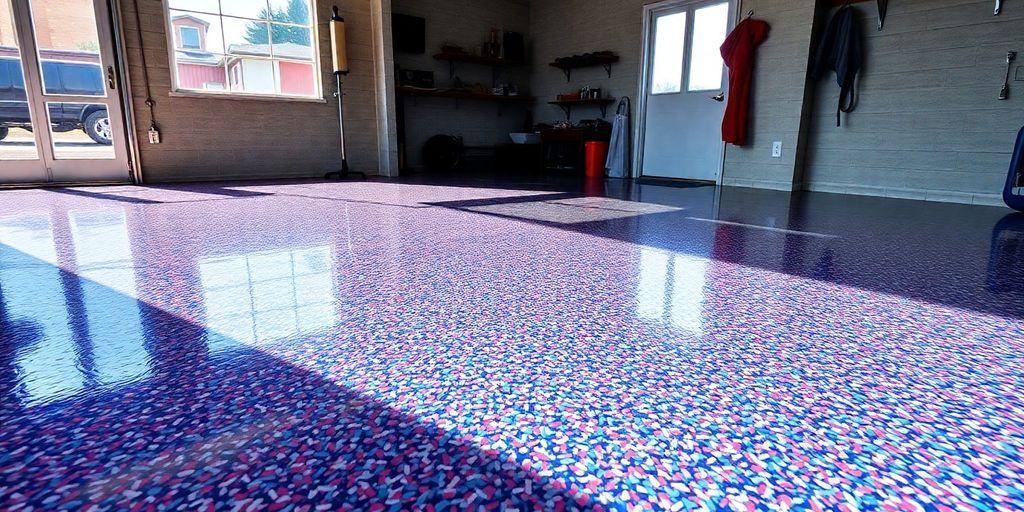 Personnalisation et Esthétique du Plancher Époxy Flocons
