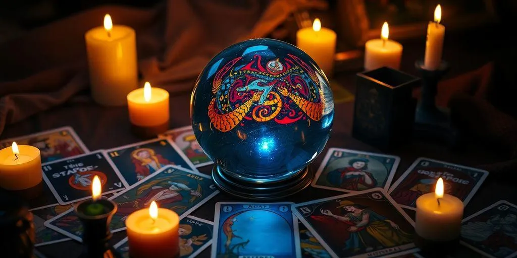 Boules de cristal et cartes de tarot à Montréal