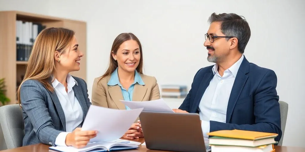 U avocat en droit de la famille avec un couple