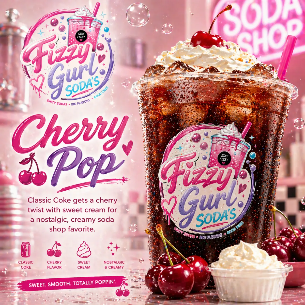 Fizzy Gurl Soda - Cherry Pop