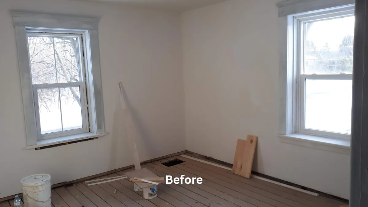 The before picture of the interior house I painted in Williamstown