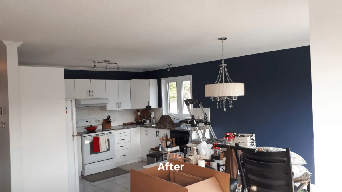 a after picture of an interior painting in Alexandria, Ontario