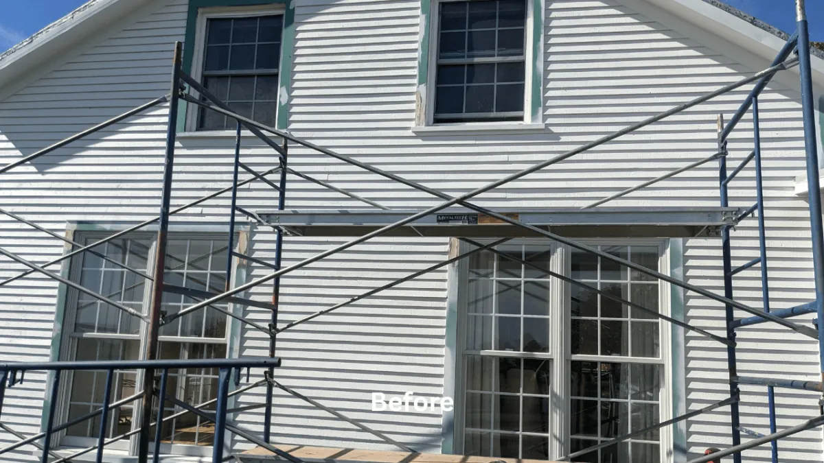 The before picture of the exterior house I painted in Williamstown